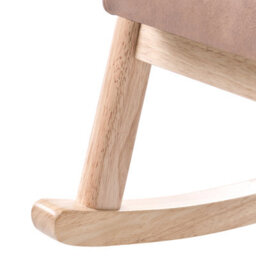 Beliani Rocking Chair Leknes Faux Leather Brown - thumbnail 8