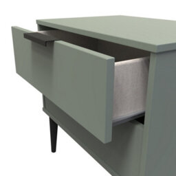 Fuji 2 Drawer Midi Bedside Cabinet In Reed Green (Ready Assembled) - thumbnail 5