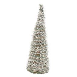 Urbn-Living Urbnliving 60Cm Led Light Up Christmas Tree Cone Pyramids Glitter Fairy Ornament Green Snow With Glitter Colour - thumbnail 2