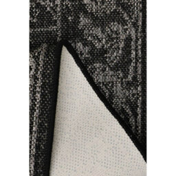 Melrose County Sisal Inspired Traditional Medallion Small Black Non-Slip Area Rug 080/150Cm - thumbnail 3