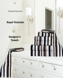 Natural Cotton Bath Sheet Black 6 Threads Combed Stripe Royal Victorian Flossy Stripe Salon - thumbnail 3