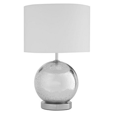 Orsina White Table Lamp, Cylindrical White Fabric Shade With Subtle Black Base, Soft Diffused Light For A Relaxing - image 1