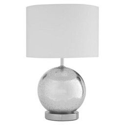 Orsina White Table Lamp, Cylindrical White Fabric Shade With Subtle Black Base, Soft Diffused Light For A Relaxing