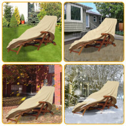 Sun Lounger Cover, Protective Cover For Garden Balcony Chair, Beach Chair 208X76X79Cm - thumbnail 3