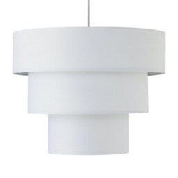 First Choice Lighting Set Of 2 Barty - White 38Cm Tiered Pendant Shades - thumbnail 3