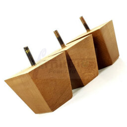 L&F 4X Wood Furniture Legs M8 65mm High Dark Oak Stain Replacement Sofa Feet Stools Chairs Sofas Cabinets Beds Pkc364 - thumbnail 3