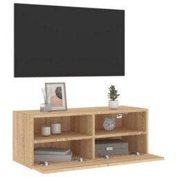 Berkfield Durable Tv Wall Cabinet Sonoma Oak 80X30X30 Cm Engineered Wood - thumbnail 6