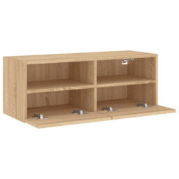 Berkfield Durable Tv Wall Cabinet Sonoma Oak 80X30X30 Cm Engineered Wood - thumbnail 7