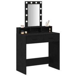 Walplus Dressing Table Black 79 X 41 X 140 Cm Engineered Wood - thumbnail 3