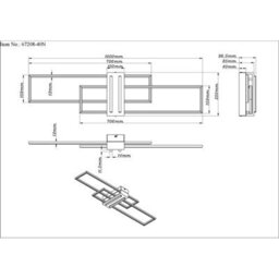 Luminosa Lighting Luminosa Dakari 100X25Cm Integrated Led Semi Flush Ceiling Light Matt Black 2X Led 3000K - thumbnail 7