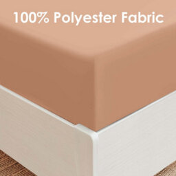 Ameha King Plain Dyed Fitted Sheet 40Cm- Extra Deep Pocket Peach Fitted Bed Sheets Soft Microfiber Bedding Sheet 152X200 Cm - thumbnail 7