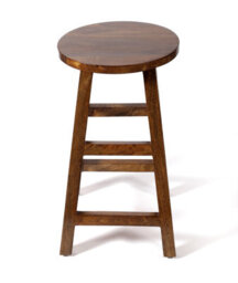 Elm Home And Garden Solid Mango Wood Dark Breakfast Bar Kitchen Pub Café Stool Wooden H 70 X W 38 X D 38 Cm - thumbnail 2
