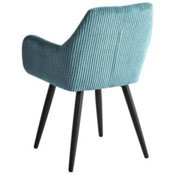 Beliani Set Of 2 Dining Chairs Mori Corduroy Turquoise - thumbnail 7