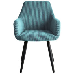 Beliani Set Of 2 Dining Chairs Mori Corduroy Turquoise - thumbnail 6