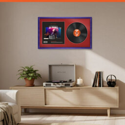 "30X17"" Purple Classic Vinyl Record Frame With Crimson Mount For 12 Inch Lp Album Cover & Disc - Ak Frames" - thumbnail 8