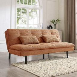 Home Detail Butterfly Clic-Clac Sofa Bed, Burnt Orange Linen