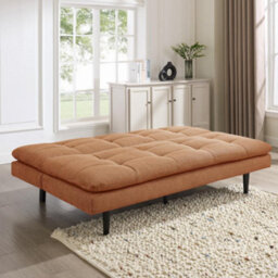 Home Detail Butterfly Clic-Clac Sofa Bed, Burnt Orange Linen - thumbnail 2
