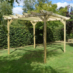 Rutland County Garden Furniture Double Garden Pergola - Wood - L300 X W420 X H270 Cm - Light Green - thumbnail 4