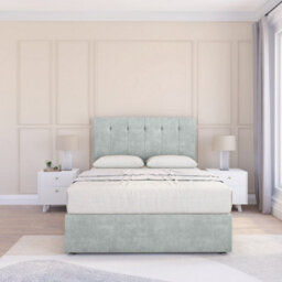 "Sloomy 5Ft Highbury Divan Bed Base Silver Naples ,no Drawers & 26"" Struts Headboard - King" - thumbnail 2