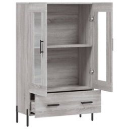 Berkfield Highboard Grey Sonoma 69.5X31X115 Cm Engineered Wood - thumbnail 5