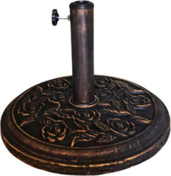 Sakusei 9Kg Garden Round Parasol Base With Floral Bronze Design - thumbnail 3
