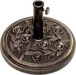 Sakusei 9Kg Garden Round Parasol Base With Floral Bronze Design - thumbnail 1