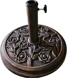 Sakusei 9Kg Garden Round Parasol Base With Floral Bronze Design - thumbnail 2