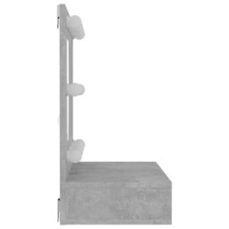 Berkfield Mirror Cabinet With Led Concrete Grey 60X31.5X62 Cm - thumbnail 6