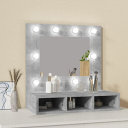 Berkfield Mirror Cabinet With Led Concrete Grey 60X31.5X62 Cm - thumbnail 3