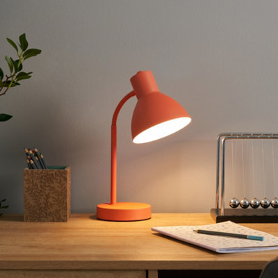 Inlight Tripp Plain Conical Matt Coral Desk Lamp - image 1