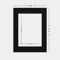 Ak Frames 12X16 Black Picture Mounts To Fit A4 Aperture Size - Mount Board Only (No Frame Included) - thumbnail 3