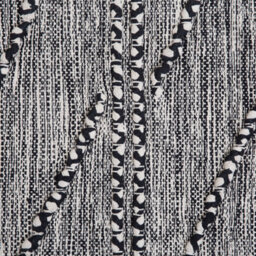 Beliani Cotton Tufted Geometric Rug Black And White 80 X 150 Cm - thumbnail 5