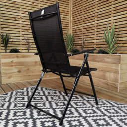 Samuel Alexander Outdoor 4 Person Round Glass Top Garden Patio Dining Table Chairs Set - thumbnail 8