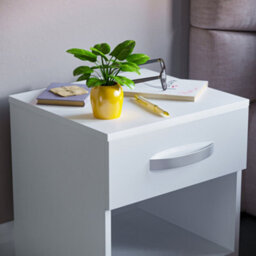 Lassic Vida Designs Hulio White 1 Drawer Bedside Cabinet (H)470mm (W)400mm (D)360mm - thumbnail 4