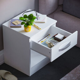 Lassic Vida Designs Hulio White 1 Drawer Bedside Cabinet (H)470mm (W)400mm (D)360mm - thumbnail 7