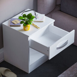 Lassic Vida Designs Hulio White 1 Drawer Bedside Cabinet (H)470mm (W)400mm (D)360mm - thumbnail 8