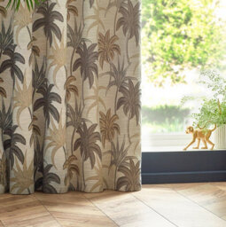 Wylder Galapagos Jacquard Room Darkening Eyelet Curtain Pair Natural (W)168Cm X (D)183Cm - thumbnail 3