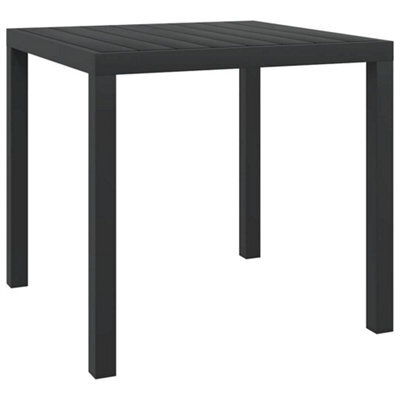 Walplus Garden Table Black 80X80X74 Cm Aluminium And Wpc - image 1