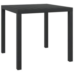 Walplus Garden Table Black 80X80X74 Cm Aluminium And Wpc - thumbnail 1