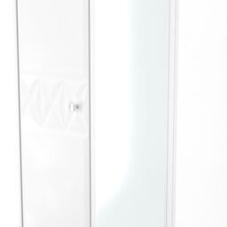 Genoa Ready Assembled Contemporary White Tall Double Wardrobe With 1 Mirror Door (H)1960mm (W)740mm (D)520mm - thumbnail 5
