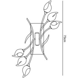 Luminosa Lighting Luminosa Holland Ceiling/wall Switched 6 Light G9, Polished Chrome/wenge - thumbnail 6