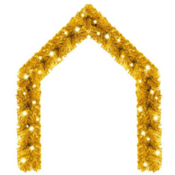 Berkfield Elegant Christmas Garland With Led Lights 20 M Gold