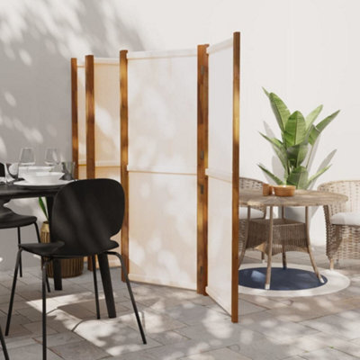 Berkfield 6-Panel Room Divider Cream White 420X180 Cm - image 1