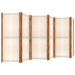 Berkfield 6-Panel Room Divider Cream White 420X180 Cm - thumbnail 4