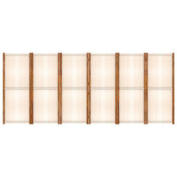 Berkfield 6-Panel Room Divider Cream White 420X180 Cm - thumbnail 6