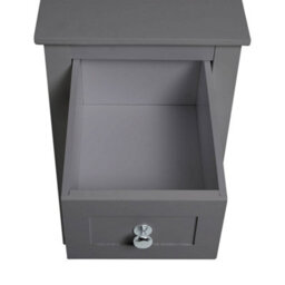 Living And Home Grey Small Side Table With Drawer For Living Room - thumbnail 2