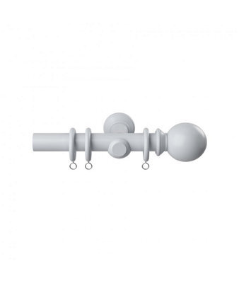 28mm  Woodland Curtain Pole Set - White - image 1