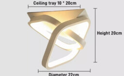 Square Hallway Light Modern Led Ceiling Light Fixtures White (Warm Light) - thumbnail 2
