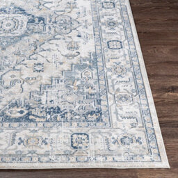 Livabliss Jolie-Vintage Grey Blue Brown Black Traditional Boho Living Dining Bedroom Rug 160 X 220 Cm Easy Care, Non Shedding - thumbnail 4