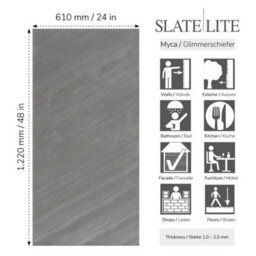 Lite Stone D Black Line Slate Veneer 30 X 20Cm Sample - thumbnail 3